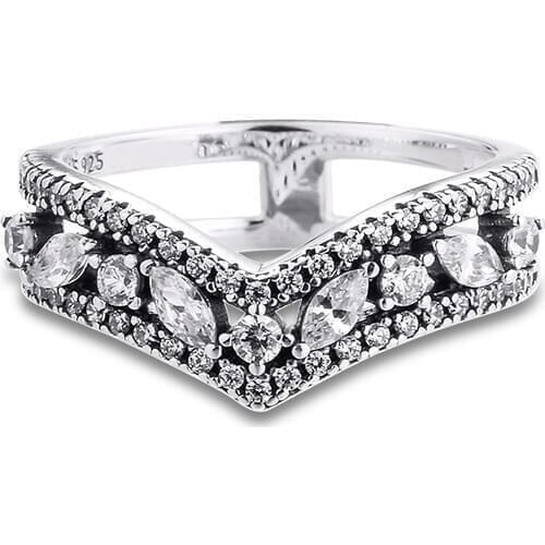 2021 Sparkling Marquise Double Wishbone Ring Woman DIY Sterling Silver Jewelry Rings For Jewelry Making Mothers Day Gift Ring