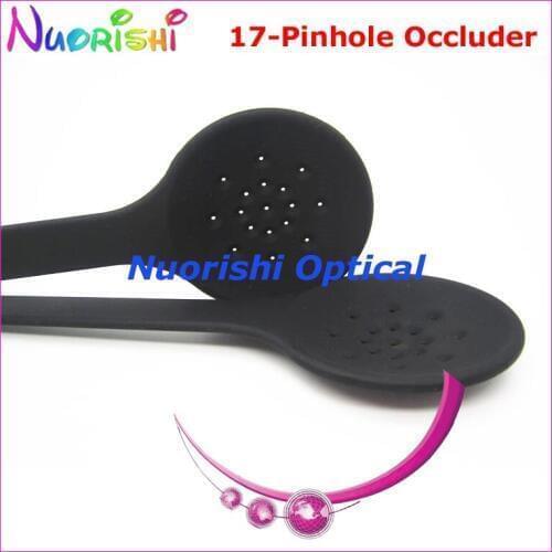 205D Professional Ophthalmic Regular 17 Pinhole Black Plastic Eye Occluder For Vision Test Free Shippping