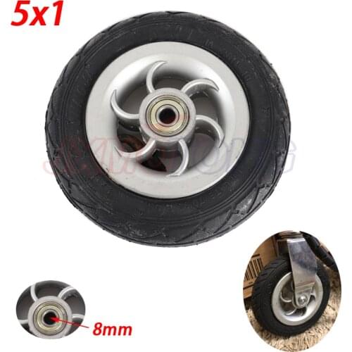 5 Inch Inflation Wheel Using Metal Hub 5X1 Pneumatic Tire With Inner Tube Electric Vehicle 5 Inch Pneumatic Wheel Gocart Caster