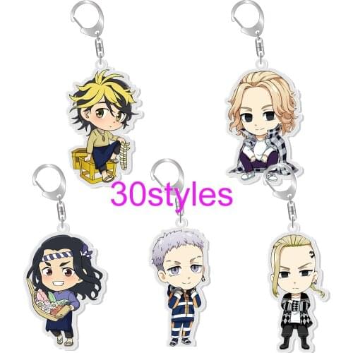 5pcs Tokyo Revengers Chifuyu Mitsuya Figure Key chain toys Acrylic KeyChain Pendant Key Ring Bag Charms gift