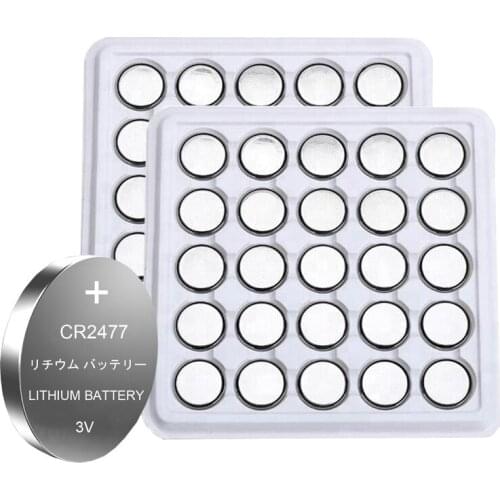 50pcs 2477 CR2477 3V lithium batteries BR2477 DL2477 ECR2477 LM2477 KCR2477 CR 2477 Button Coin Cell battery Lithium batteria