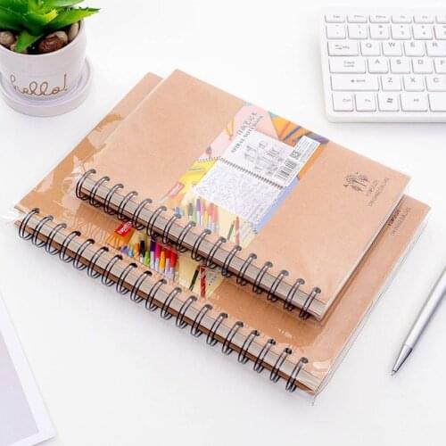 Blank notebook thickened blank book inner page blank page notepad coil white paper hand-painted book creative b5