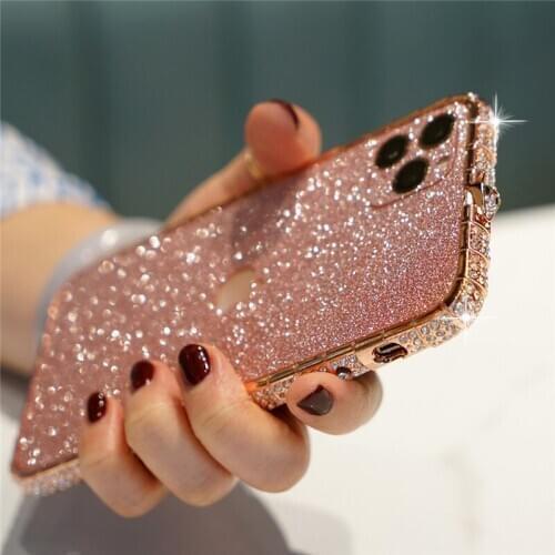 Rhinestone Glitter Crystal Diamond Metal Bumper Case For Iphone 11 Pro Max 6 6s 7 8 Plus X Xs Xr Xs Max Se 2020 Case Bling Cover