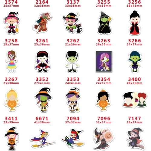 Choshim brand 10 Pcs Cartoon Halloween Planar Resin Flatback for DIY hairbow Accessory Decoration PR 3137