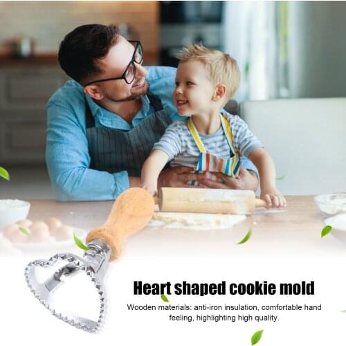Zinc Alloy Cake Mould Heart-shaped Biscuit Mould Dumpling Wrapper Baking Mold DIY Food Baking Mould Tool Utensils for Kitchen