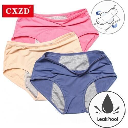 CXZD Women Underwear Physiological Pants Female Briefs Feminine Hygiene Period Panties Leak Proof Women Menstrual Panties