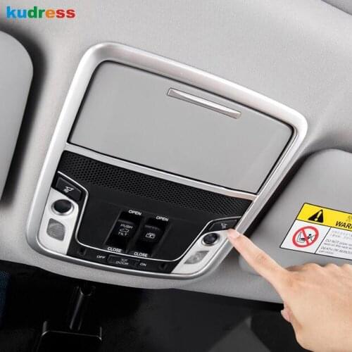 For Honda CRV CR-V 2017 2018 2019 Chrome Front Rear Roof Map Reading Light Lamp Panel Cover Trim Frame Decoration Accessories