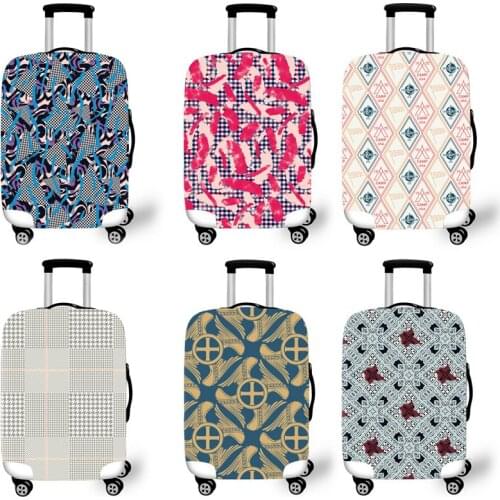 Elastic Luggage Protective Cover Case For Suitcase Protective Cover Trolley Cases Covers 3D Travel Accessories Lattice Pattern 3