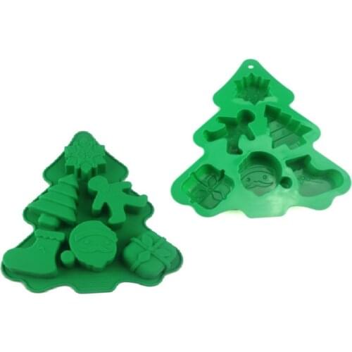 Christmas Gift Silicone Mold DIY Mousse Cake Baking Decoration Pudding Dessert Chocolate Mold Christmas Series Silicone Mold