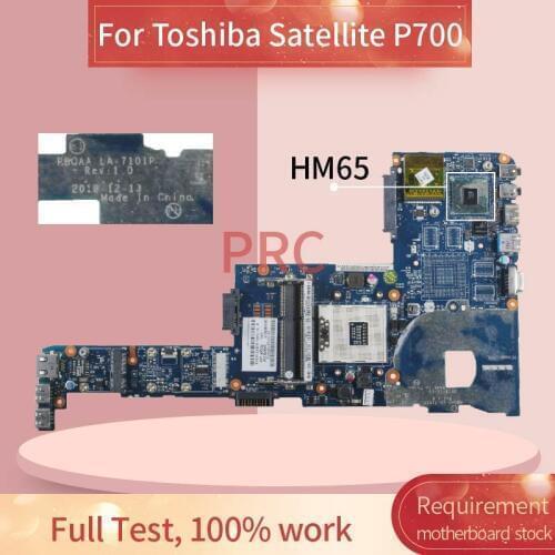 K000123400 For Toshiba Satellite P700 Laptop motherboard LA-7101P HM65 DDR3 Mainboard