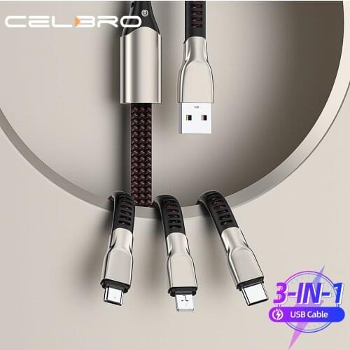 3 IN 1 Micro USB Type C Cable Fast Charging for Xiaomi Mi 11 10 9 Redmi Note 9 Oneplus 8t 7t 8 7 Pro Samsung USB C Cable 130cm