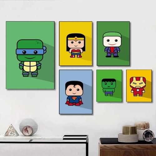 Marvel Avengers Superhero Canvas Painting Cartoon Iron Man Posters and Prints Wall Art Picture for Living Room Home Decoration