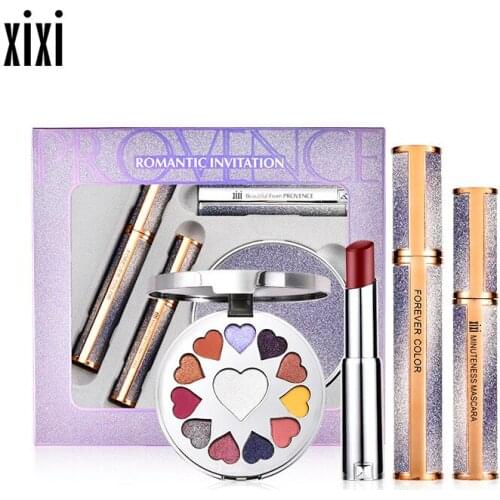 Xixi Cosmetics Makeup Set Lipstick Eye Shadow Mascara Beginner Make Up Set Gifts Womens Beauty Makeup Maquiagem