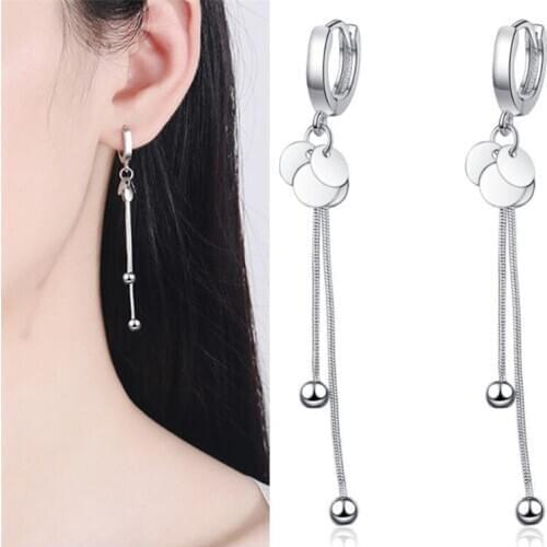 Beautiful Long Tassel Drop Earrings Lady Jewelry Fashion Princess Silver 925 Earrings Accessori Bijoues For Women Engagement