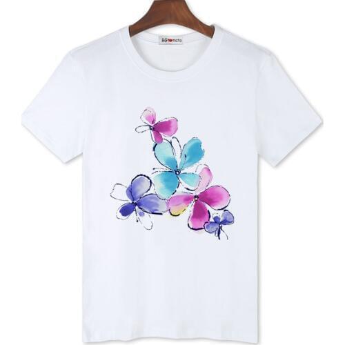BGtomato Colorful flowers beautiful tshirt Chinese style classical summer t-shirt mens personality fashion tops