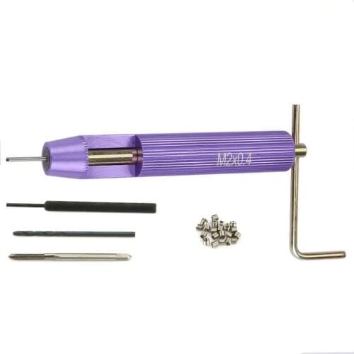 M2*0.4 Screw Threaded Inserts Repair Tool Set Tap Drill insert Wire Insert Installation Kit + 20 Pcs Thread repair Inserts