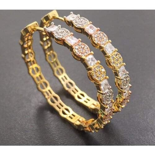 Vanifin Fashion Jewelry Gorgeous Big Ear Loops Micro Plated Delicate Wedding Birthday Earrings Neoteric Bridal Daily Best Gift