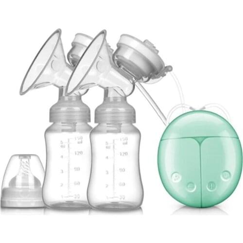 Baby Nipple Double Electric Breast Pump With Milk Bottle Infant USB BPA free Powerful Breast Pumps Baby Feeding Breast Pumps