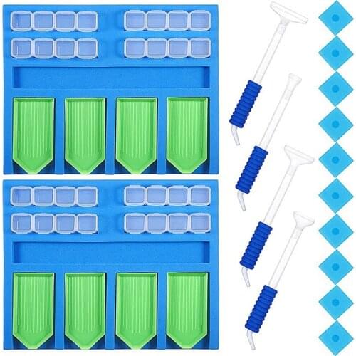 ABSF Diamond Painting Tray Set,Diamond Painting Accessories Drill Tray Organizer Multi-Boat Holder for Tray Jar for DIY Craft