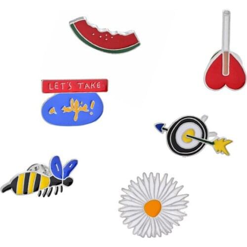 Cute Cartoon Enamel Lapel Pin Set Fashion Brooch Pins Badges for Clothes Bags Backpacks