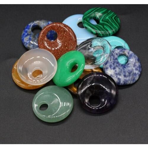 Natural Stone Half-Hole Loose Beads Semi-Precious For Jewelry Making DIY Necklace Pendant Bracelet Earrings Accessory