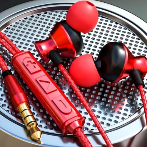 Wired Control Sport Headset Earphones 2 Drivers 1.2m 3.5mm Universal In-Ear Wired Earphone noise reduction HD calls Headset 2021