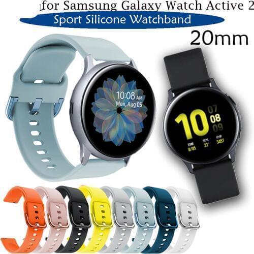 Watch strap for Original Samsung Galaxy Watch Active 2 44mm 40mm Sport silicone Smart Wristbands for Galaxy Watch 42mm strap