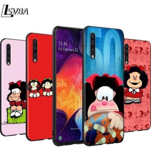 Coque Mafalda cartoon Back Silicone Phone Case for Samsung Galaxy A90 A80 A70S A60 A50S A40 A20E A20 A10S Soft Black Cover