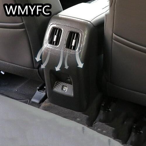Car Rear Exhaust Air Outlet Decorative Frame Air Conditioning Panel Anti-kick Pad Cover For Hyundai Tucson Tucson L NX4 20212022