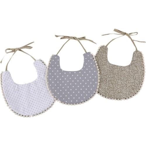 1Pcs Baby Newborn Infant Burp Clothes Cotton Line Lace Print Boys Girls Saliva Towel Feeding Cotton Bib Cute Bandana Scarf