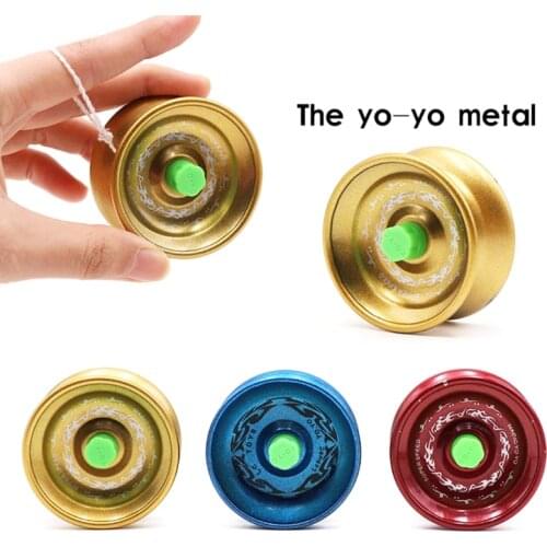 85DE 1PC Classic Yo Yo Trick Ball Colorful Metal Yo-yos Toy for Adults Toddlers Responsive Game Interactive String Yo Yo