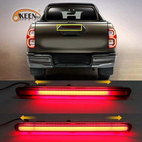 1Pcs Led Rear Bumper Reflector Light For Toyota Hilux Revo Vigo 2015 2016 2017 2018 2019 Brake Fog Lamp Auto Bulb