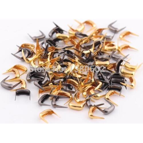 200 pcs mix color small Studs Rivet 2 Claws Spike Punk Bag Belt Bracelets Clothes Apparel Sewing Garment Rivets