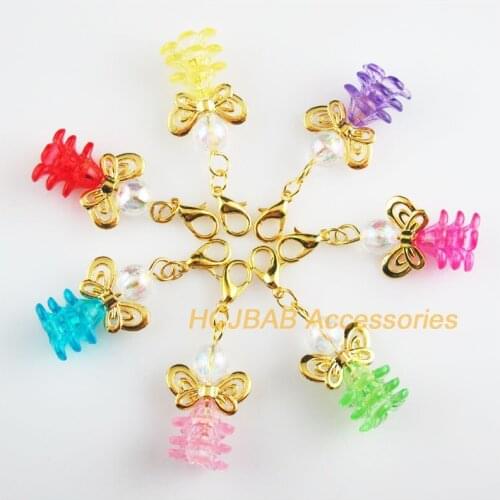 7 New Angel 17.5x29mm Charms Mixed Flower Acrylic Gold Color Retro With Lobster Claw Clasps