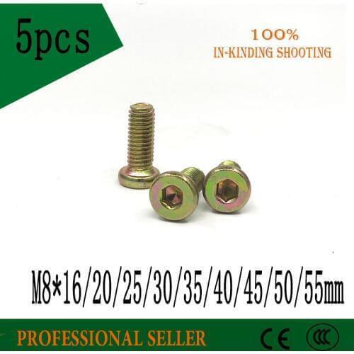 Free Shipping M8*16/20/25/30/35/40/45/50/55 mm Semicircle head Galvanized flat head countersunk head Hex Socket Head Cap Screw