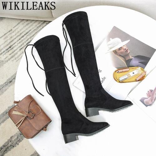 High Heel Boots Thigh High Boots Black Boots Women Fashion Womens Winter Shoes Snowboots Bota Motociclista Chaussures Femme 2020