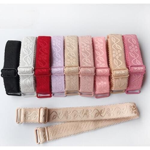 1Pair 1.5cm Width Women Slip Resistant Bra Straps Women Double Shoulder Elastic Brassiere Lady Bra Strap Accessories Lingerie