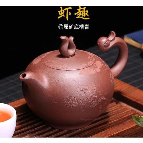 Purple sand tea set undressed ore old purple clay shrimp boring all private custom handmade pottery