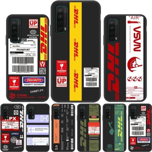 For Huawei P Smart 2019 Case DHL Express Pattern Cases For Huawei Nova 5T P Smart 2021 PSmart S 2019 PSmart Z 2020 Silicon Cover