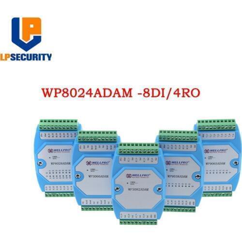 Digital input and output module isolated 8DI / 4RY RS485 MODBUS RTU WP8024ADAM