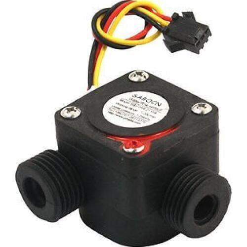 G1/2 Water Flow Hall Sensor Flowmeter Counter 1-30L/min 1.75Mpa DC3-18V