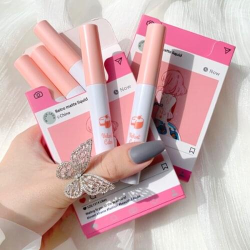 New Type Cigarette Shape Smoke 5 pcs/sets Tube Lipstick Matte Waterproof Matt Long-lasting Velvet Red Lip Tint