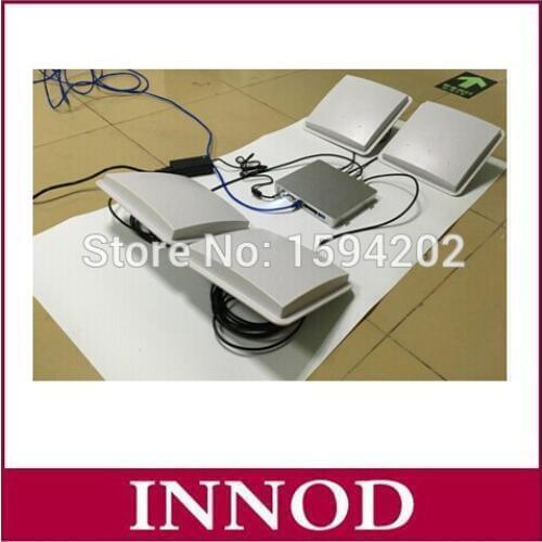 New arrival small multi-channel 4ports impinj r2000 chip uhf passive long range rfid tag reader with Ethernet TCP/IP rs232