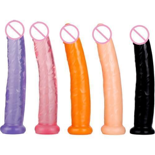 2019 new style crystal transparent long dildo small female masturbator g spot anal dildo massager soft can strap on jelly dildo