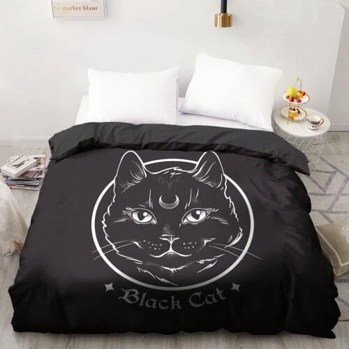 1 PCS 3D Printed Magic Black Cat Array Duvet Cover 200x220 Size Printing NO Pillowcases And NO Sheets Home Textiles Comforter