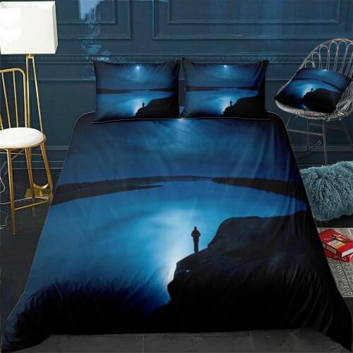 Alone Quilt Cover Pillowcase 3Piece Comforter Bedding Set With Pillow Case Single Double Duvet Cover Home Decora