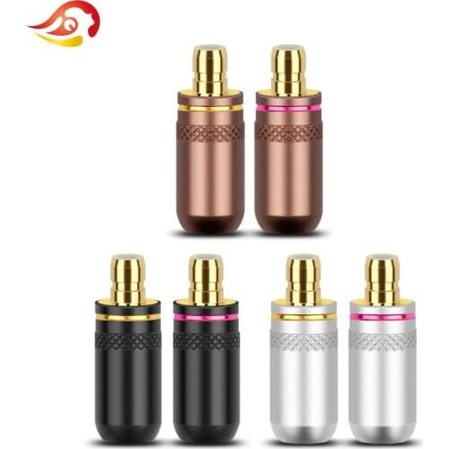 QYFANG Gold Plated Copper Plug Earphone 1655 1695Ti Pin Audio Jack Wire Connector Metal Adapter For Acoustune HiFi Headphone