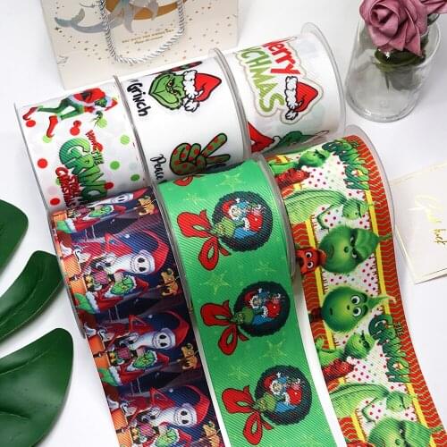 DIY Handmade Materials Printed Grosgrain Ribbon 50 Yard Per Size 46816