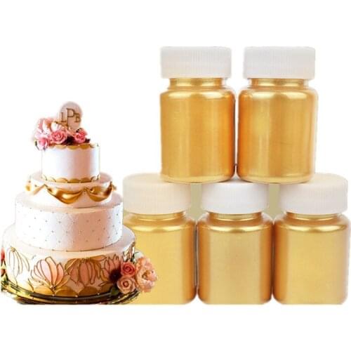 15g Edible Gold Powder Mousse Cake Fondant Macaron Chocolate Glitter Powder Silver Powder Baking Cake Color Decorating Tools