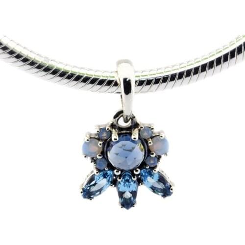 Patterns of Frost Pendant Charms for Jewelry Making Multi Color Crystal Charms for Women DIY Chain Bracelets Silver 925 Jewelry